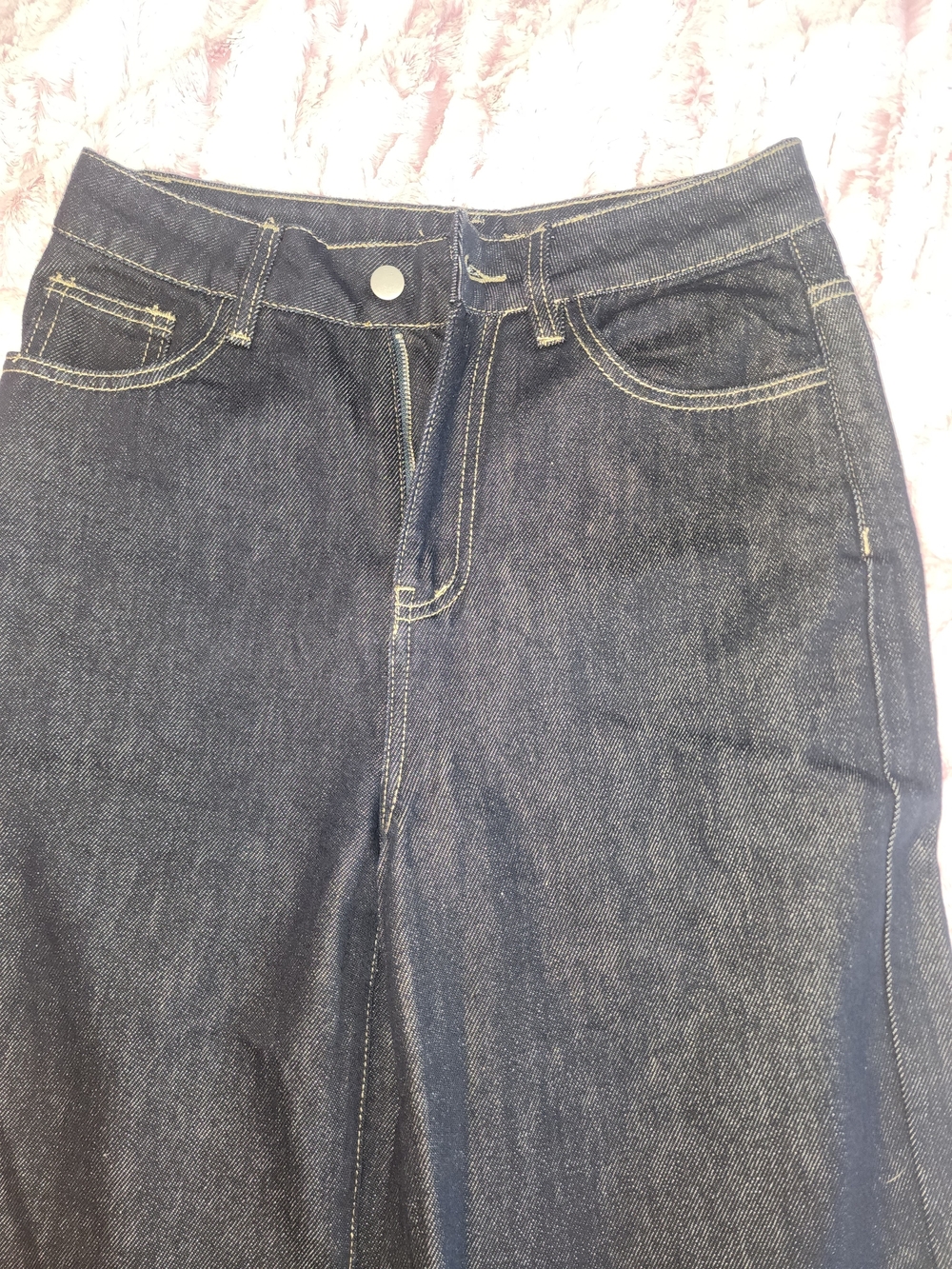 COMMENSE Dark WASH Blue Wide-Leg Jeans - Picture 4 of 8